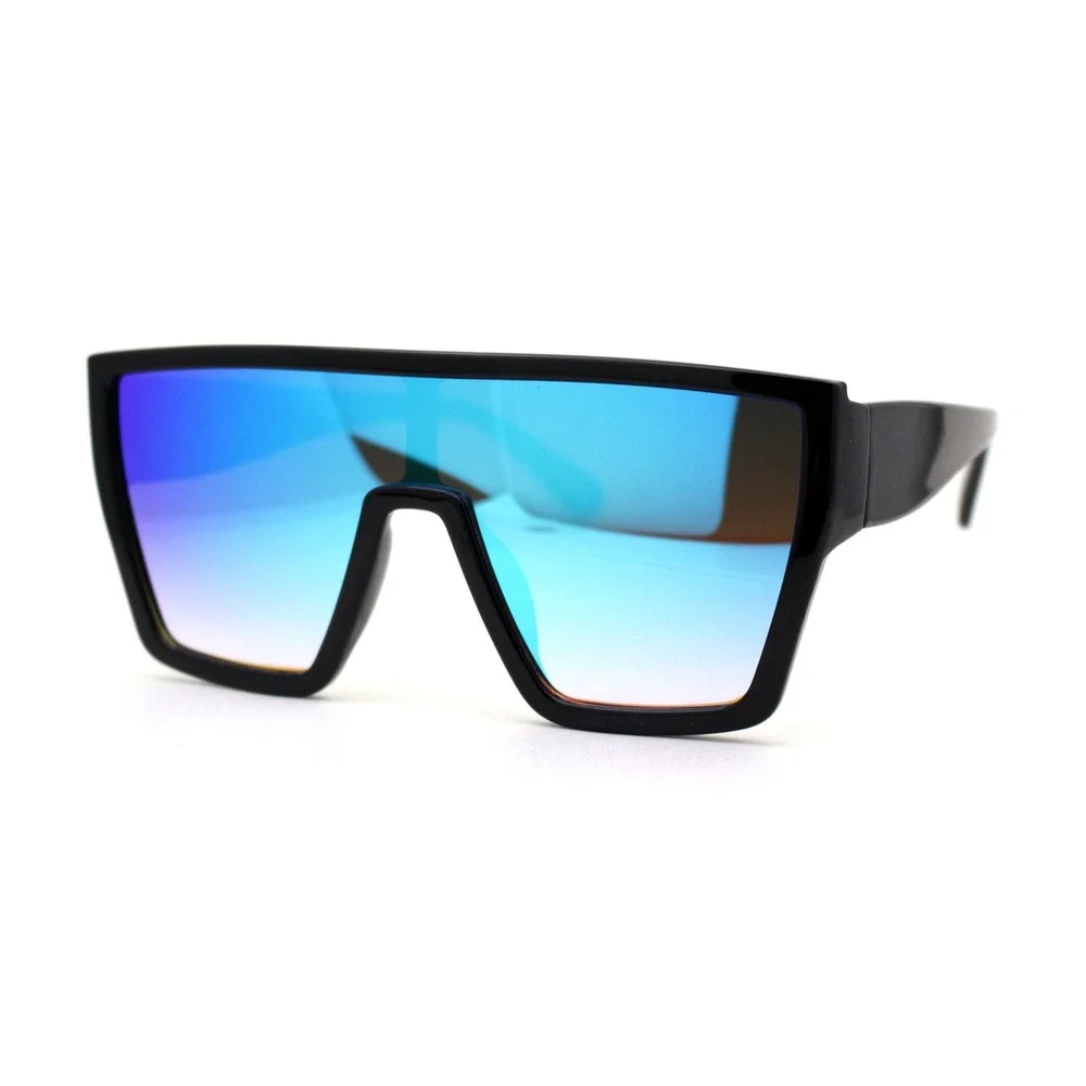 Sunglasses Blue Mirror Reflective Lens Trendy Party‎ Beach Shades UV400 Protect